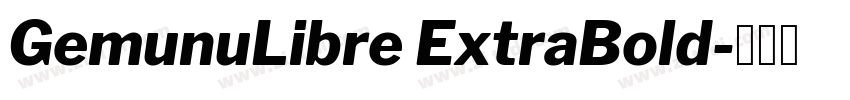 GemunuLibre ExtraBold字体转换